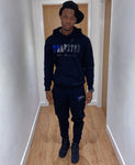 ENSEMBLE JOGGING TRAPSTAR RACKSUIT CHENILLE DECODED - BLACK/BLUE