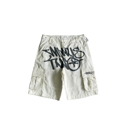 SHORT CARGO MINUS TWO - WHITE