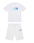 ENSEMBLE SHORT X T-SHIRT TRAPSTAR Chenille decoded chort set-ice flavors - WHITE/BLUE