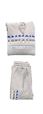 ENSEMBLE JOGGING À CAPUCHE CHENILLE DECODED 2.0 - GREY GRADIENT BLUE