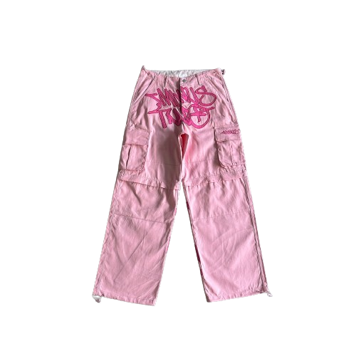 Minustwo Detachable Cargo Pants-Pink S Minustwo Detachable Cargo Pants-Pink S