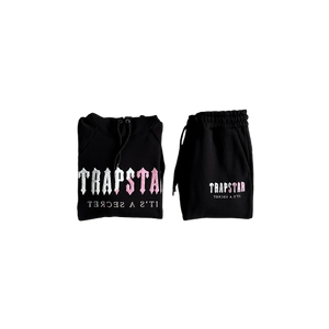 ENSEMBLE JOGGING TRAPSTAR -  decoded chenille hoodie tracksuit-black pink