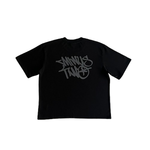 T-SHIRT MINUS TWO MT Letter - BLACK