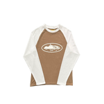 T-SHIRT CORTEIZ  Alcatraz raglan sleeve long sleeve tee - BROWN/WHITE