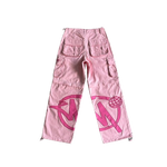 CARGO MINUS TWO   Detachable cargo pants-pink