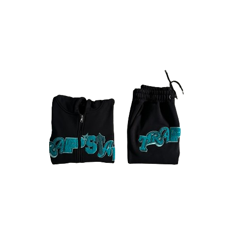 ENSEMBLE JOGGING TRAPSTAR  Tonal Wildcard Hoody-Black/Teal