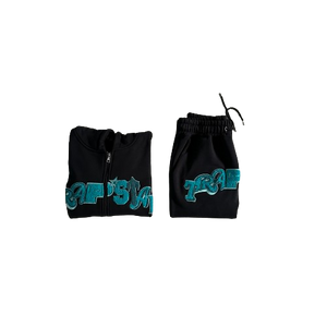 ENSEMBLE JOGGING TRAPSTAR  Tonal Wildcard Hoody-Black/Teal