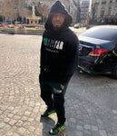 ENSEMBLE JOGGING TRAPSTAR - TRAPSTAR CHENILLE DECODED HOODIE BLACK (MOOD GREEN)