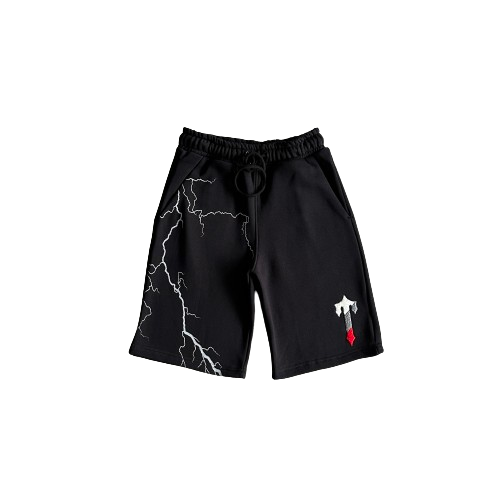 ENSEMBLE SHORT X T-SHIRT TRAPSTAR Lightening shorts set - BLACK/RED