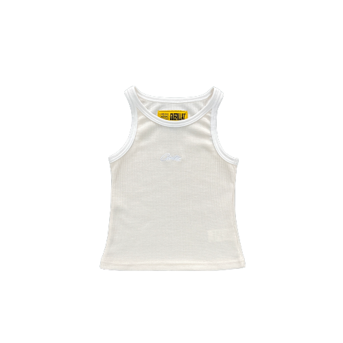 CROP TOP CORTEIZ LADIES  Chest Embroidered Vest - WHITE