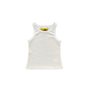 CROP TOP CORTEIZ LADIES  Chest Embroidered Vest - WHITE