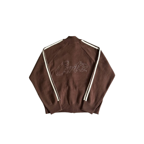 VESTE CORTEIZ BADDIES -  Knit zip up fleece-brown