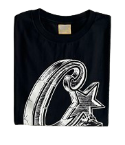 T-SHIRT CORTEIZ c star stele short sleeve tee - BLACK/WHITE