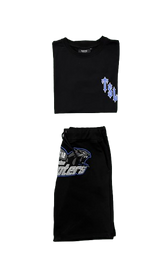 ENSEMBLE SHORT X T-SHIRT TRAPSTAR - decoded short set trapstar shooters london BLACK/BLUE