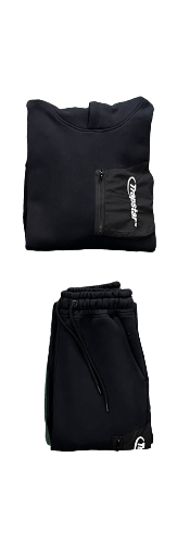 ENSEMBLE JOGGING À CAPUCHE TRAPSTAR HYPERDRIVE  POCKET - BLACK/WHITE