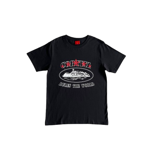 T-SHIRT CORTEIZ - 5 star t-shirt BLACK RED STAR