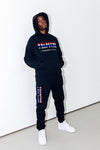 ENSEMBLE JOGGING TRAPSTAR - DECODED HOODED REVOLUTION CHENILLE  BLACK - (RED/ WHITE/BLUE)