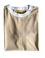 T-SHIRT CORTEIZ numbers sleeve mesh tee - CREAM