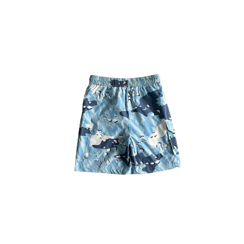 ENSEMBLE SHORT X HOODIE TRAPSTAR -camo windbreaker BLUE