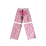 CARGO MINUS TWO   Detachable cargo pants-pink