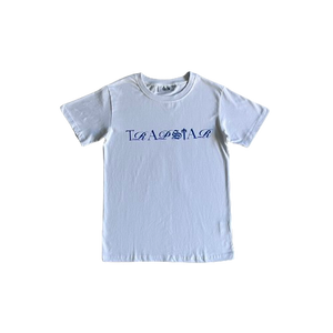 T-SHIRT TRAPSTAR script fade tee- WHITE/Blue