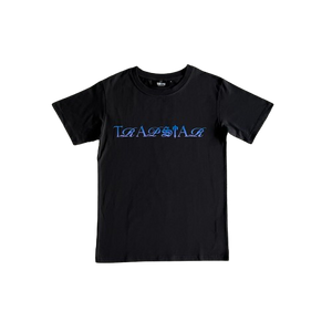 T-SHIRT TRAPSTAR script fade tee- Black/Blue