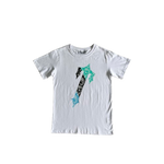 T-SHIRT TRAPSTAR irongate palsley tee- white/teal white