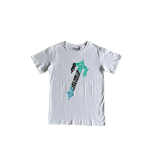 T-SHIRT TRAPSTAR irongate palsley tee- white/teal white