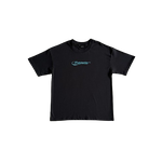 T-SHIRT TRAPSTAR hyperdrive embroidered -black/turquoise