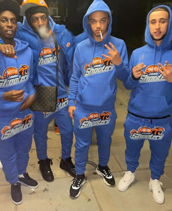 ENSEMBLE JOGGING TRAPSTAR - Shooters Hoodie Blue / ORANGE