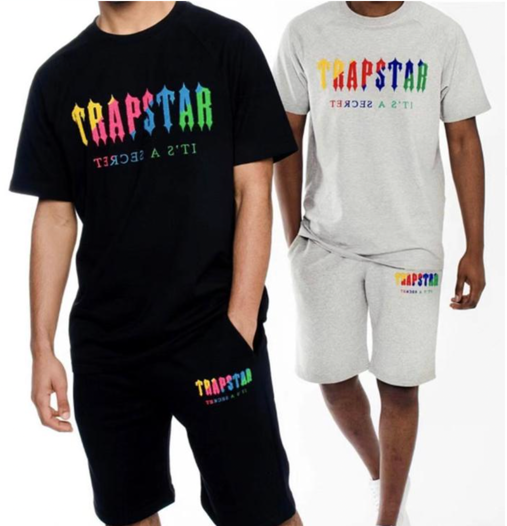 ENSEMBLE SHORT X T-SHIRT TRAPSTAR - Chenille Decoded chort set-candy flavors