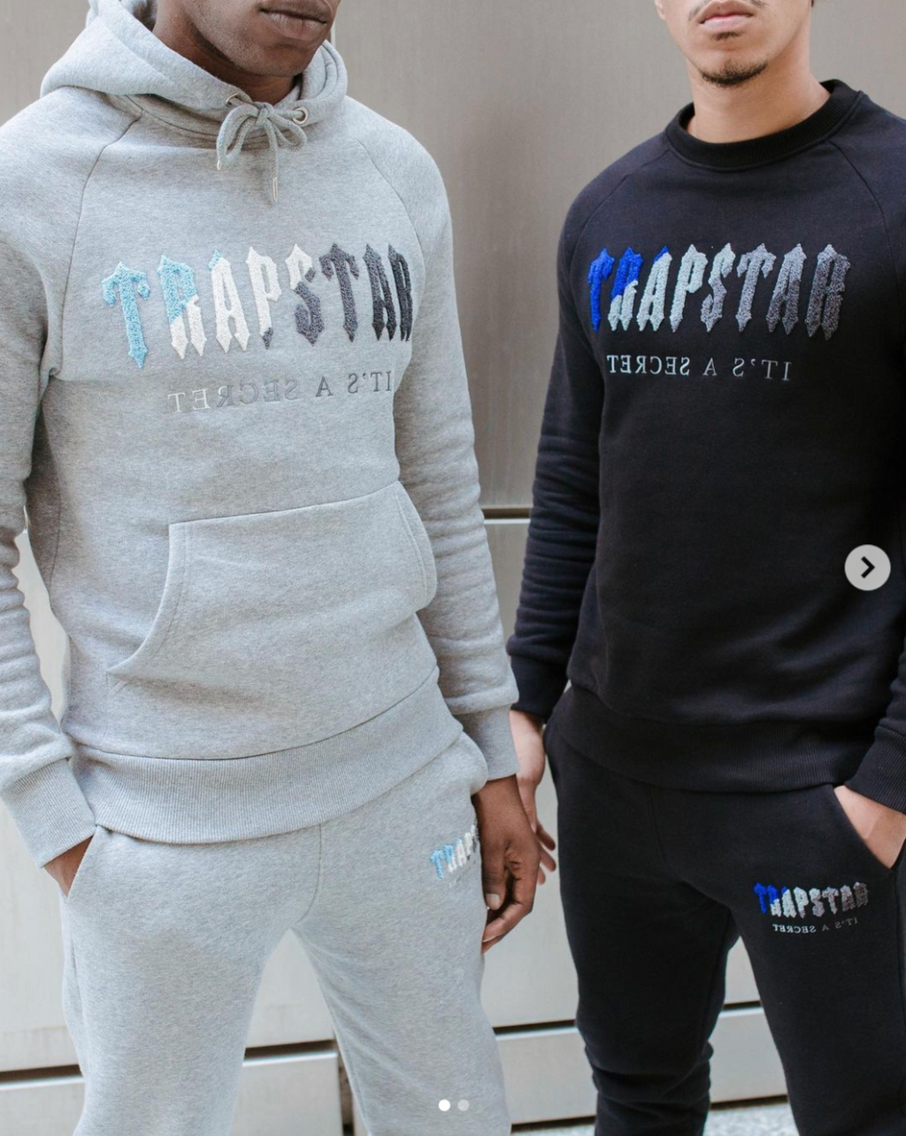 ENSEMBLE JOGGING TRAPSTAR -DECODED TRAPSTAR CHENILLE HOODIE (BLUE MOODS)