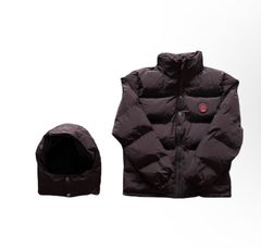 DOUDOUNE TRAPSTAR IRONGATE JACKET - Detachable Hooded Jacket - Red Black