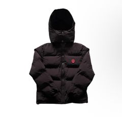 DOUDOUNE TRAPSTAR IRONGATE JACKET - Detachable Hooded Jacket - Red Black