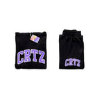 ENSEMBLE JOGGING CORTEIZ - Black and purple alphabet