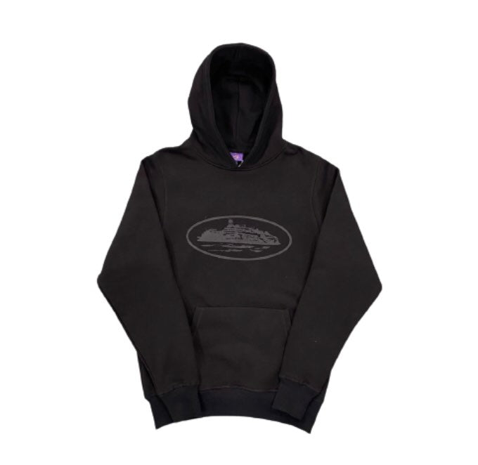 HOODIE CORTEIZ ALCATRAZ LOGO ALL BLACK