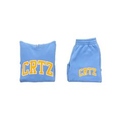 ENSEMBLE SHORT X HOODIE CORTEIZ - Baby blue letter