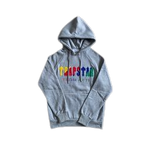 ENSEMBLE JOGGING TRAPSTAR - DECODED TRAPSTAR CHENILLE HOODIE GREY (RAINBOW)