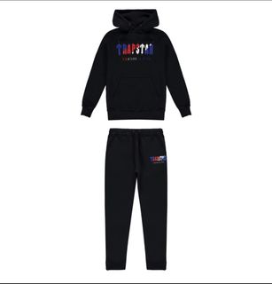 ENSEMBLE JOGGING TRAPSTAR - TRAPSTAR CHENILLE DECODED HOODIE (RED, BLUE, WHITE)