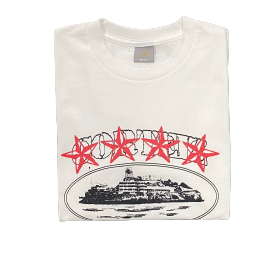 T-SHIRT 4STARZ RED Alcatraz Tee - WHITE/RED