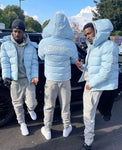 DOUDOUNE TRAPSTAR HYPERDRIVE JACKET - ICE BLUE HYPERDRIVE DETACHABLE HOOD DOWN