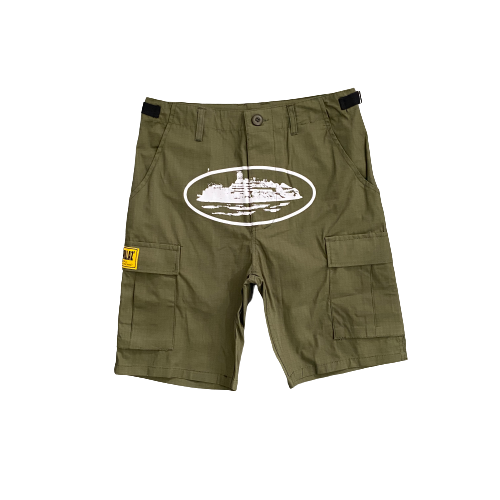 SHORT CARGO CORTEIZ MULA GUERILLAZ - GREEN ARMY/ WHITE