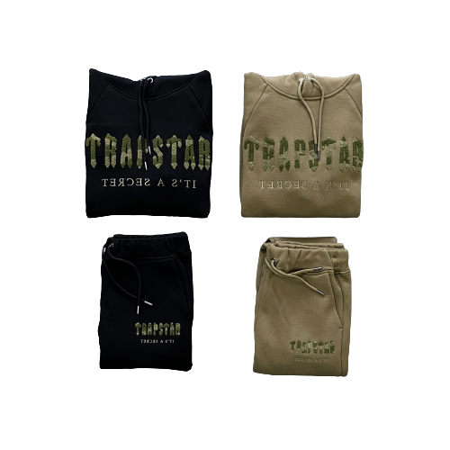 ENSEMBLE JOGGING TRAPSTAR - TRAPSTAR CHENILLE ARMY GREEN EMBROIDERY