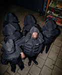 DOUDOUNE TRAPSTAR HYPERDRIVE JACKET - TRIPLE BLACK HYPERDRIVE DETACHABLE HOOD DOWN