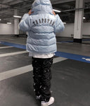 DOUDOUNE TRAPSTAR IRONGATE JACKET - DETACHABLE HOODED JACKET ICE BLUE