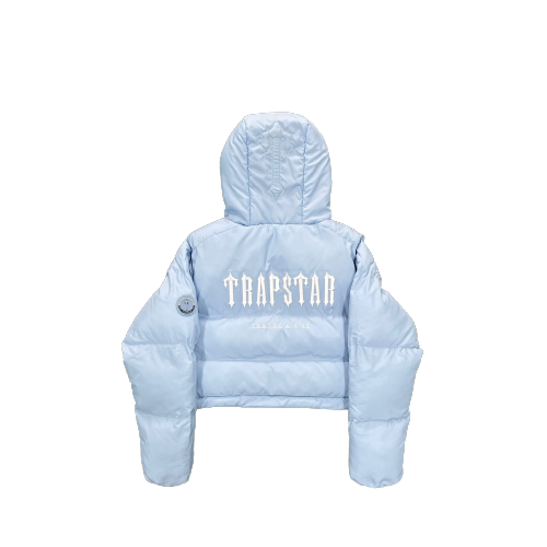 TRAPSTAR WOMENS IRONGATE DETACHABLE - DECODED HOODIE 2.0 ICE BLUE WOMEN