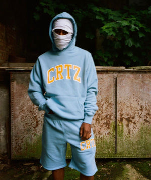 ENSEMBLE SHORT X HOODIE CORTEIZ - Baby blue letter