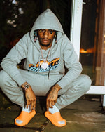 ENSEMBLE JOGGING TRAPSTAR - Trapstar Shooters Hoodie GREY / ORANGE